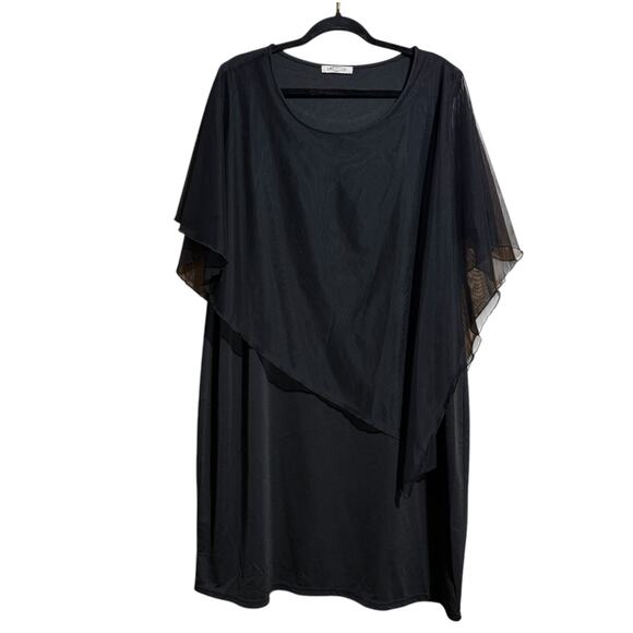 SeSe Code Black dress with back sheer shawl attached - 3XL - Picture 2 of 4